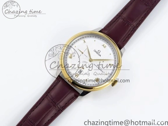 0415 De Ville Power Reserve YG MKF 1:1 Best Edition White Dial on Brown Leather Strap A WrinkleFree 7755